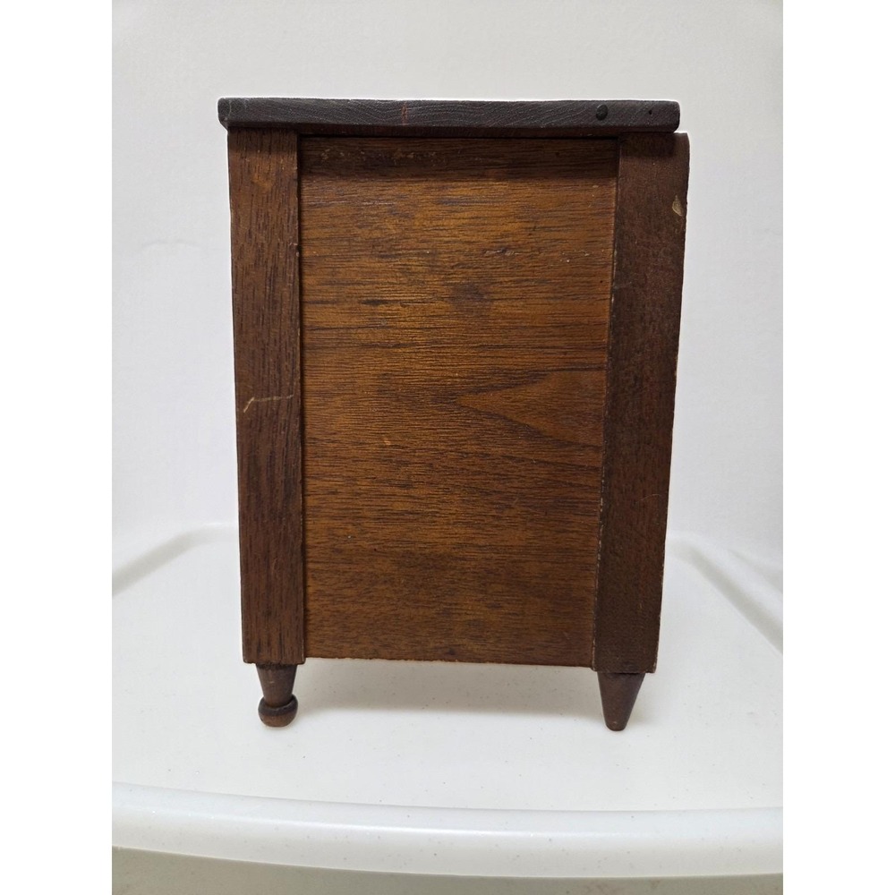 Antique 19th Century Miniature Wood Vanity Doll Accessory Drawer Chest 9"x6"x8" - Picture 2 of 12